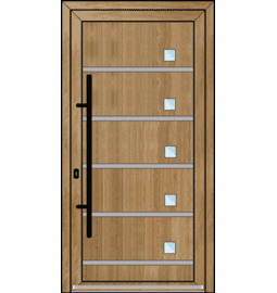 Plastové vchodové dveře INOX – na míru, standartní termín výroby - Vchodové plastové dveře INOX 1414 – standartní termín výroby - 233280180