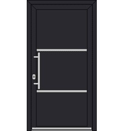Plastové vchodové dveře INOX – na míru, standartní termín výroby - Vchodové plastové dveře INOX 1415 – standartní termín výroby - 233580180