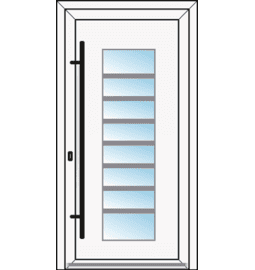 Plastové vchodové dveře INOX – na míru, standartní termín výroby - Vchodové plastové dveře INOX 1416-2 – standartní termín výroby - 234180180