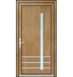 Plastové vchodové dveře INOX – na míru, standartní termín výroby - Vchodové plastové dveře INOX 1434 – standartní termín výroby - 237780190