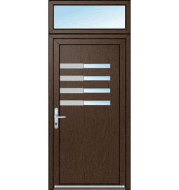 Plastové vchodové dveře INOX + Nadsvětlík – na míru, standartní termín výroby - Vchodové plastové dveře INOX 1403 + Nadsvětlík – standartní termín výroby - 288190220
