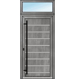 Plastové vchodové dveře INOX + Nadsvětlík – na míru, standartní termín výroby - Vchodové plastové dveře INOX 1404 + Nadsvětlík – standartní termín výroby - 288490220