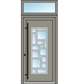 Plastové vchodové dveře INOX + Nadsvětlík – na míru, standartní termín výroby - Vchodové plastové dveře INOX 1411 + Nadsvětlík – standartní termín výroby - 289690220
