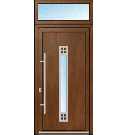 Plastové vchodové dveře INOX + Nadsvětlík – na míru, standartní termín výroby - Vchodové plastové dveře INOX 1420 + Nadsvětlík – standartní termín výroby - 292090220