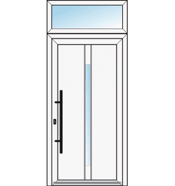 Plastové vchodové dveře INOX + Nadsvětlík – na míru, standartní termín výroby - Vchodové plastové dveře INOX 1421 + Nadsvětlík – standartní termín výroby - 292390220