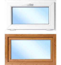 Plastová okna sklopná – skladem, ihned k dodání - Plastové okno sklopné, zlatý dub / bílá, 100x40 cm - 586010040