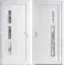 Plastové vchodové dveře INOX Julie, otevírání dovnitř – skladem, ihned k dodání - Vchodové plastové dveře Julie + INOX orámování, bílá / bílá, levé, otevírání dovnitř, 110x210 cm - 3793