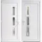 Plastové vchodové dveře INOX Venus, otevírání dovnitř – skladem, ihned k dodání - Vchodové plastové dveře Venus + INOX orámování, bílá / bílá, levé, otevírání dovnitř, 88x198 cm - 3889