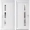 Plastové vchodové dveře INOX Venus, otevírání dovnitř – skladem, ihned k dodání - Vchodové plastové dveře Venus + INOX orámování, bílá / bílá, pravé, otevírání dovnitř, 100x210 cm - 3904