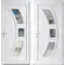 Plastové vchodové dveře 3D Celia, otevírání ven – skladem, ihned k dodání - Vchodové plastové dveře Celia, bílá / bílá, pravé, otevírání ven, 110x210 cm - 5620
